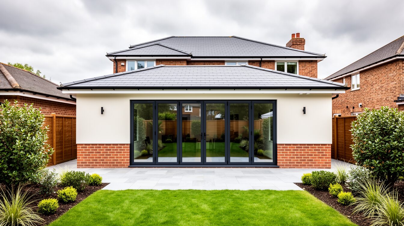 A modern single storey house extension